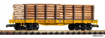 PIKO 38798 - G - Rungenwagen Holzladung, UP